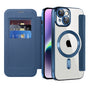 Husa pentru iPhone 14 Plus, Techsuit SmartMag Book Case, albastru