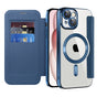 Husa pentru iPhone 15, Techsuit SmartMag Book Case, albastru