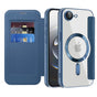 Husa pentru iPhone 16e, Techsuit SmartMag Book Case, albastru