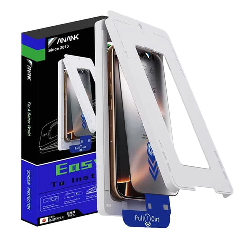 Folie de protectie pentru iPhone 16 Pro Max, Anank 2.5D 2X Reinforced protectie cu Installation Box