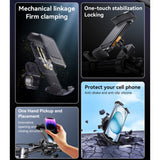 Suport bicicleta Yesido Bicycle Suport Telefon (C249), 360 Rotation, One-Touch Stabilization Locking, 4.8-7.2, negru
