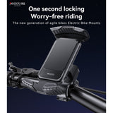 Suport bicicleta Yesido Bicycle Suport Telefon (C249), 360 Rotation, One-Touch Stabilization Locking, 4.8-7.2, negru