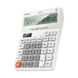 Yesido Desk Calculator (EC10), LCD Display, Ergonomic Design, Solar and Battery Power Source, MAx 12 Digits of Number, Alb