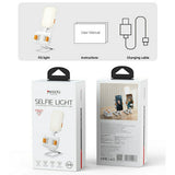 Suport de birou Yesido Desk Suport telefon (DH10), cu Beauty Refill Light, Reglabil, 1000mAh, 4.7-7, alb