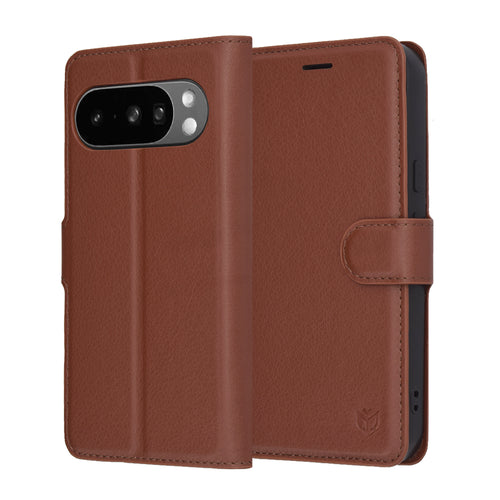 Husa pentru Google Pixel 10 Pro XL, Techsuit Leather Folio, maro