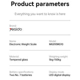 Cantar digital Yesido Digital Scale Body Weight (MG10), LED Display, Tempered Glass, 5-150kg, negru