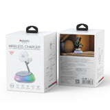 Incarcator wireless 3in1 Yesido (DS31), pentru iPhone, Apple Watch, AirPods, Prindere magnetica, RGB Lighting, alb