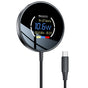 Incarcator wireless Yesido Magnetic Incarcator wireless (DS28), Prindere magnetica, Afisaj digital, Incarcare rapida, 15W, Type-C Cable, 1.2m, negru