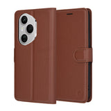 Husa pentru Honor 400 Pro, Techsuit Leather Folio, maro