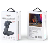 Incarcator wireless Yesido (DS26), Magnetic, pentru Phone, Watch, Earbuds, Pliabil, Stand, Night Light, 15W, gri