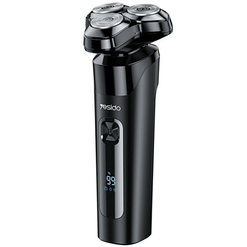 Yesido Electric Shaver Razor (MG05), cu 3 Floating Cutter Heads, LED Power Display, USB, 9500RPM, 600mAh, Negru
