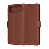 Husa pentru iPhone 17 Air, Techsuit Leather Folio, maro