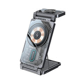 Incarcator wireless Yesido (DS25), Magnetic Incarcare rapida, pentru Phone, Apple Watch, Earbuds, Pliabil, Stand, 15W, negru