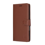 Husa pentru iPhone 17, Techsuit Leather Folio, maro