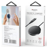 Incarcator wireless Yesido Magnetic Incarcator wireless (DS21), pentru iPhone, Incarcare rapida, N52 Magnets, Strong Adsorption, 15W, Type-C, negru
