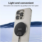 Incarcator wireless Yesido Magnetic Incarcator wireless (DS21), pentru iPhone, Incarcare rapida, N52 Magnets, Strong Adsorption, 15W, Type-C, negru