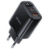 Incarcator retea Yesido Incarcator retea (YC68), cu Afisaj digital, Incarcare rapida, pentru Phone, Tablet, USB, Type-C, 20W, negru