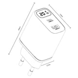 Incarcator retea Yesido Incarcator retea (YC68), cu Afisaj digital, Incarcare rapida, pentru Phone, Tablet, USB, Type-C, 20W, negru