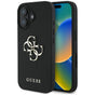 Husa pentru iPhone 16, Guess Hardcase Grained Big 4G Logo Small Classic Logo (GUHCP16SPGT4MBK), negru