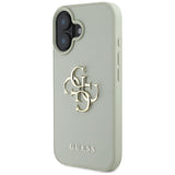 Husa pentru iPhone 16, Guess Hardcase Grained Big 4G Logo Small Classic Logo (GUHCP16SPGT4MBN), verde