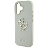 Husa pentru iPhone 16, Guess Hardcase Grained Big 4G Logo Small Classic Logo (GUHCP16SPGT4MBN), verde