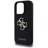 Husa pentru iPhone 16 Pro, Guess Hardcase Grained Big 4G Logo Small Classic Logo (GUHCP16LPGT4MBK), negru