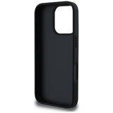 Husa pentru iPhone 16 Pro, Guess Hardcase Grained Big 4G Logo Small Classic Logo (GUHCP16LPGT4MBK), negru