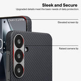 Husa pentru Samsung Galaxy S25 Ultra, Techsuit Aramid Fiber MagSafe, negru