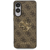Husa pentru Samsung Galaxy S25 Edge, Guess Hardcase Big 4G Logo Classic Logo (GUHCS25E4GMGBR), maro