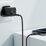 Cablu Acefast de date (C22-03), Incarcare rapida, Type-C to Type-C, 60W, 3A, Nylon Braid, FCC, CE, RoHS, EAC, 1.2m, negru
