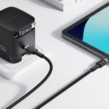 Cablu Acefast de date 2in1 (C22-02), Incarcare rapida, Type-C to 2x Type-C, 100W, 5A, Nylon Braid, CE, RoHS, EAC, 1.25m, negru