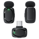 Microfon Acefast Microfoane lavaliera wireless (R2), Type-C, 360°, Reducere zgomot, Dual-mic Rec, 300mAh, Ultra-low Latency, negru