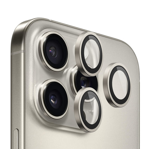 Folie de protectie pentru iPhone 16 Pro, Blueo Original Metal Frame Lens Protector
