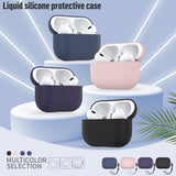 Husa casti pentru AirPods Pro, Blueo Liquid Silicone Protect Case Navy