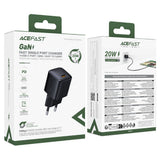 Incarcator retea Acefast (A117), GaN Technology, PD20W, Mini Design, Single USB-C Output, negru