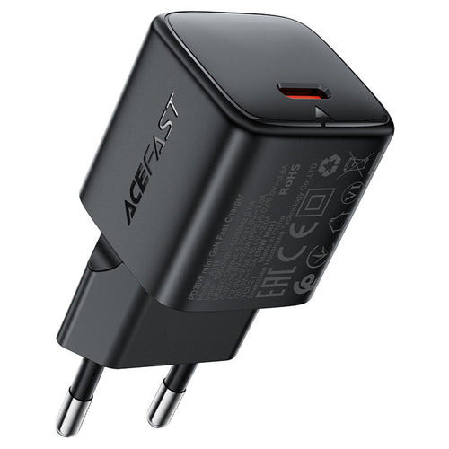 Incarcator retea Acefast (A118), GaN Technology, Incarcare rapida, PD30W, Mini Design, Single USB-C Output, negru