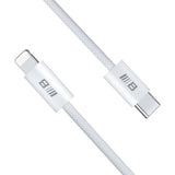 Cablu Blueo de date, Type-C to Lightning, Incarcare rapida, Braided, 1.2m, alb