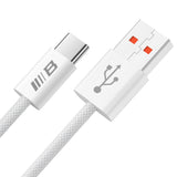 Cablu Blueo de date, USB-A to Type-C, Braided, Incarcare rapida, 6A, 1.5m, alb