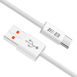 Cablu Blueo de date, USB-A to Type-C, Braided, Incarcare rapida, 6A, 1.5m, alb