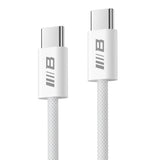Cablu Blueo de date, Type-C to Type-C, Incarcare rapida, Braided, 1.2m, alb