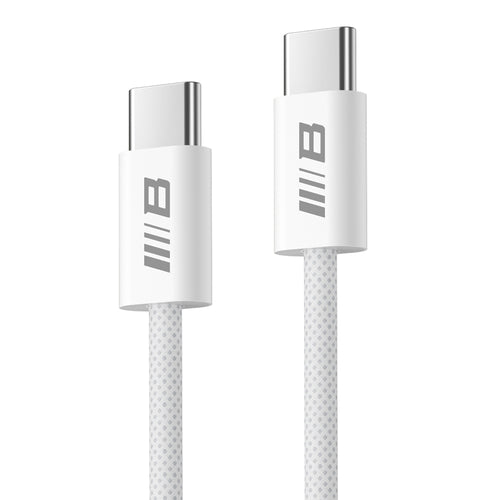 Cablu Blueo de date, Type-C to Type-C, Incarcare rapida, Braided, 1.2m, alb
