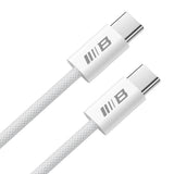 Cablu Blueo de date, Type-C to Type-C, Incarcare rapida, Braided, 2m, alb