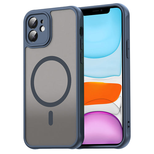 Husa pentru iPhone 11, Techsuit HaloFrost II MagSafe, bleumarin