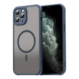 Husa pentru iPhone 11 Pro Max, Techsuit HaloFrost II MagSafe, bleumarin