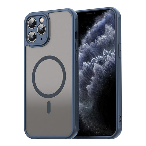 Husa pentru iPhone 11 Pro, Techsuit HaloFrost II MagSafe, bleumarin