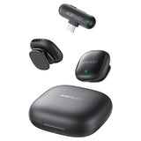 Microfon Acefast Microfoane lavaliera wireless (R1), Type-C, 360° Pickup Range, Reducere zgomot, 750mAh, Ultra-low Latency, negru