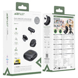Microfon Acefast Microfoane lavaliera wireless (R1), Type-C, 360° Pickup Range, Reducere zgomot, 750mAh, Ultra-low Latency, negru