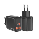 Incarcator retea Techsuit Duonix20W (CH2), Type-C, USB, Dual Travel Charger 20W, alb