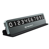 Techsuit Premium Phone Number Plate DialCraft (SN1), Parking Sign, Slim Design, magnetic Numbers, cu Adhesive, Negru