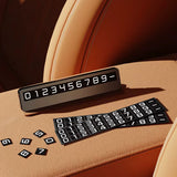Techsuit Premium Phone Number Plate DialCraft (SN1), Parking Sign, Slim Design, magnetic Numbers, cu Adhesive, Negru